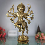Brass Asta Bhuja Dancing Vishnu Idol, Balaji Murti, Srinivasa Vigraha, Govinda Statue, Tirupati Venkateshwara Moorti for Pooja, Home Decor & Gifts