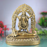 Brass Mahakali Idol – Kali Maa | Chamunda | Bhadrakali | Kalratri | Shakti Roop Devi Murti for Pooja, Temple & Home Decor by Bhunes