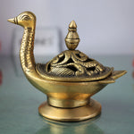 Brass Dhoop Dani Idol – Handmade Agarbatti & Incense Holder, Dhoop Stand, Camphor Burner, Peetal Pittal Ashtadhatu Pooja Decor for Meditation, Temple & Spiritual Rituals