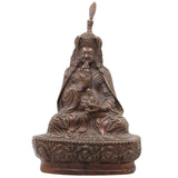 Brass Buddhist Lamba Idol, Gautam Buddha Statue, Handcrafted Zen Meditation Sculpture, Tibetan Buddha Murti, Peetal Buddha Figurine for Home Decor & Pooja,Brown, 9 Inch, 1 Piece