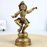 Dancing Krishna Idol Brass