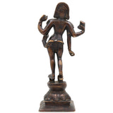 Brass Bhikshatana Shiva Idol, Mahadev Murti, Shankar Vigraha, Bholenath Statue, Handcrafted Brass Pooja Idol, Temple Decor,Brown, 9 Inch, 1 Piece