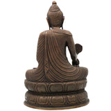 Brass Buddha Idol – Lord Buddha Murti, Meditating Buddha Statue, Zen Buddha Sculpture, Spiritual Home Decor & Pooja Figurine,Brown, 11 Inch, 1 Piece