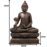 Brass Buddha Idol – Lord Buddha Murti, Meditating Buddha Statue, Zen Buddha Sculpture, Spiritual Home Decor & Pooja Figurine,Brown, 11 Inch, 1 Piece
