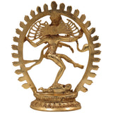 Brass Nataraja Idol – Lord Shiva Cosmic Dance Statue, Adalvallan, Natraj, Natesa Murti for Home, Temple, Puja & Office Decor,Gold, 12 Inch, 1 Piece