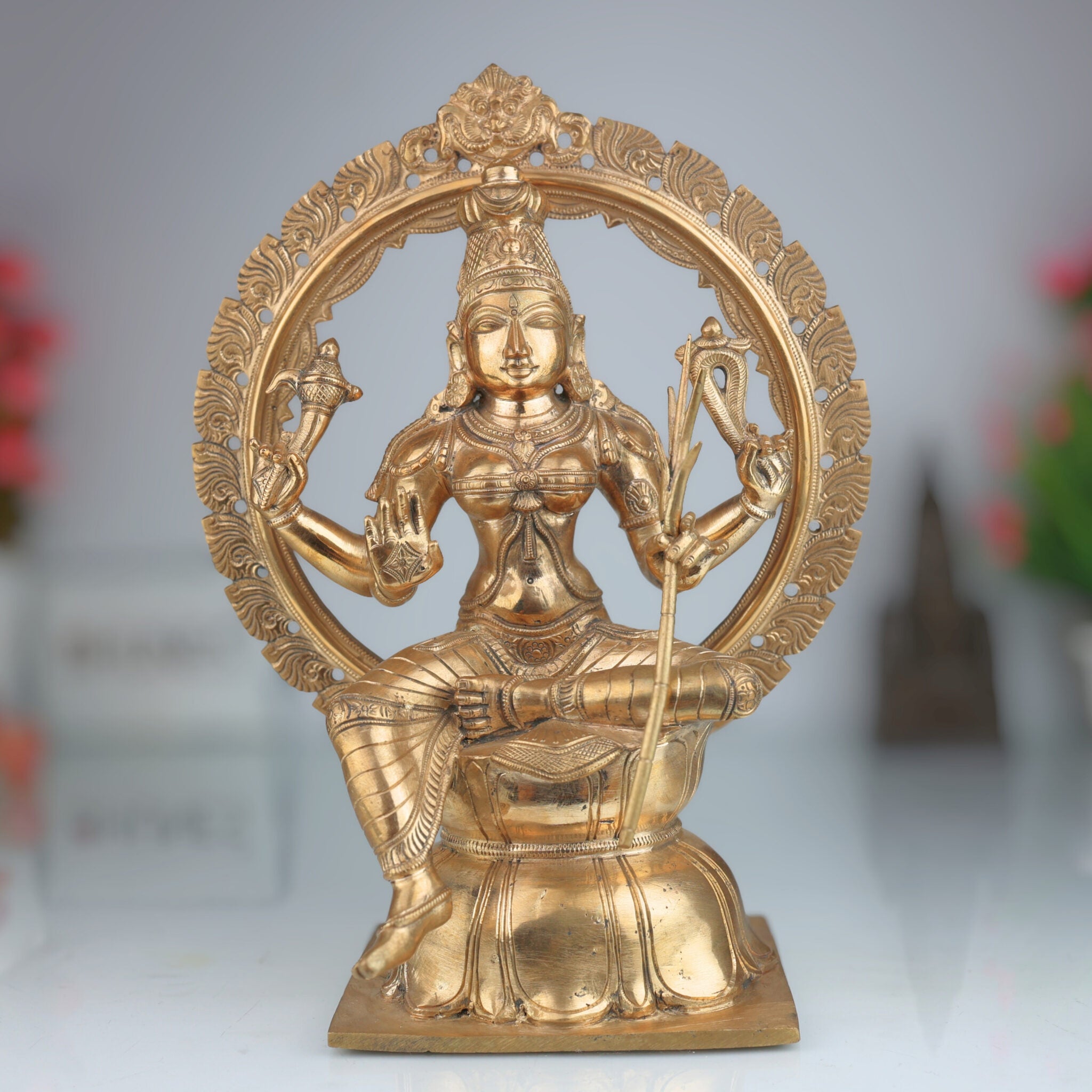Handmade Bronze Raja Rajeshwari Idol