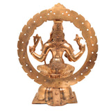 Handmade Bronze Raja Rajeshwari Idol | Panchaloha Tripurasundari Murti,Gold,12Inch,1pice