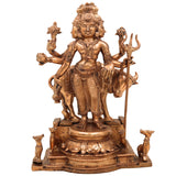 Premium Bronze Dattatreya Idol | Panchaloha Handmade Dattatreya Murti | Lord Datta, Dattaguru, Sri Datta Guru, Avadhuta Datta | Chola Art South Indian Sculpture,Gold, 11 Inch, 1 Piece