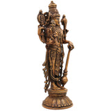 Brass Vishnu Idol | Narayana Murti Statue | Venkateswara Balaji Srinivasa Govinda Pratima | Hindu God Murti for Pooja, Temple, Home Decor & Gifts, Gold, 13 Inch, 1 Piece