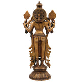 Brass Vishnu Idol | Narayana Murti Statue | Venkateswara Balaji Srinivasa Govinda Pratima | Hindu God Murti for Pooja, Temple, Home Decor & Gifts, Gold, 13 Inch, 1 Piece