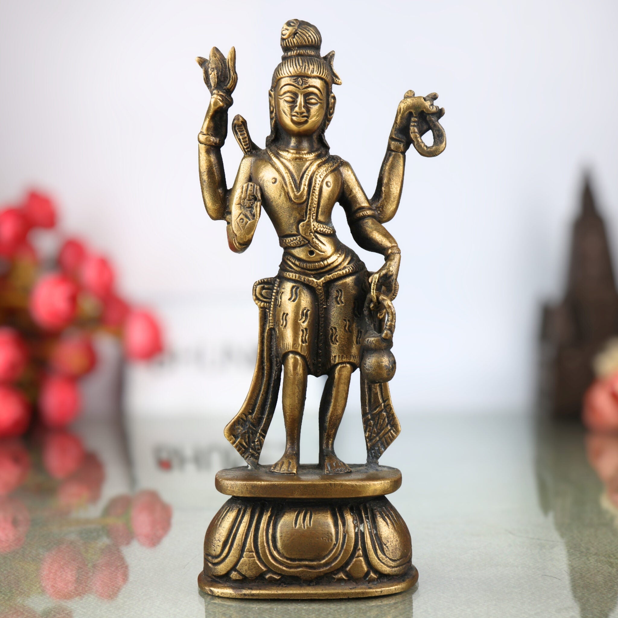 Brass Lord Antique Shiv Idol Shankar Murti For Gift| Shiva Brass Statue| Home Decor | Showpiece