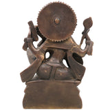 Bhunes Brass Goddess Saraswati Idol, Sarasvati Silai, Vidya Devi Murti, Saraswathi Vigraha For Puja And Home Decor,Brown, 8 Inch, 1 Piece