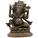 Brass Ganesha Idol | Ganpati Vinayaka Murti for Home Temple Décor | Pital Ganapati Statue for Pooja & Gifts,Gold, 7 Inch, 1 Piece