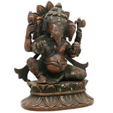 Brass Ganesha Idol | Ganpati Vinayaka Murti for Home Temple Décor | Pital Ganapati Statue for Pooja & Gifts,Gold, 7 Inch, 1 Piece