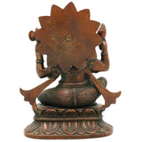 Brass Ganesha Idol | Ganpati Vinayaka Murti for Home Temple Décor | Pital Ganapati Statue for Pooja & Gifts,Gold, 7 Inch, 1 Piece