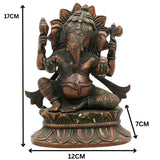Brass Ganesha Idol | Ganpati Vinayaka Murti for Home Temple Décor | Pital Ganapati Statue for Pooja & Gifts,Gold, 7 Inch, 1 Piece