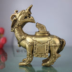 Brass Antique Ink Pot – Handcrafted N?ga, Makara, Vritra & Dragon Brass Collectible for Home, Office & Spiritual Decor