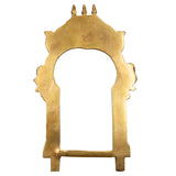 Bhunes Brass Temple Shaped Prabhavali Arch Frame – Wall Hanging Kirtimukha Prabhawal for Home Temple, Deity Backdrop & Pooja Decor, Gold, 12 Inch, 1 Piece