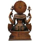 Handcrafted Mahalakshmi Brass Idol | Ashta Lakshmi Murti | Pital Kamala Devi Statue for Pooja, Home Temple & Decor ,Gold, 17 Inch, 1 Piece