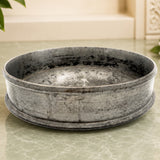 Bhunes Brass Antqiue Urli Ethnic Traditional Bowl,Silver, 4 Inch, 1 Piece