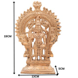 Handcrafted Bronze Palani Murugan Idol | Sri Dandayudhapani Swamy Panchaloha Sculpture | Subramanya, Skanda, Vel Murugan Statue for Puja & Decor,Gold, 7.5 Inch, 1 Piece