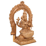 Handcrafted Bronze Raja Rajeshwari / Kamakshi Amman Idol | Panchaloha Chola Art Statue of Sri Lalita Tripurasundari, Tripura Sundari, Shodashi Devi for Temple & Home Decor,Gold, 10 Inch, 1 Piece