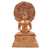 Handmade Bronze Buddha Idol | Panchaloha Budh Murti for Temple, Home Puja, Meditation & Vastu | Mercury Graha Deity Statue,Gold,9Inch,1pice