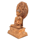 Handmade Bronze Buddha Idol | Panchaloha Budh Murti for Temple, Home Puja, Meditation & Vastu | Mercury Graha Deity Statue,Gold,9Inch,1pice