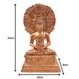 Handmade Bronze Buddha Idol | Panchaloha Budh Murti for Temple, Home Puja, Meditation & Vastu | Mercury Graha Deity Statue,Gold,9Inch,1pice