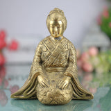 Brass Samurai Idol | Samurai Sculpture | Decorative Statues | Home Decor