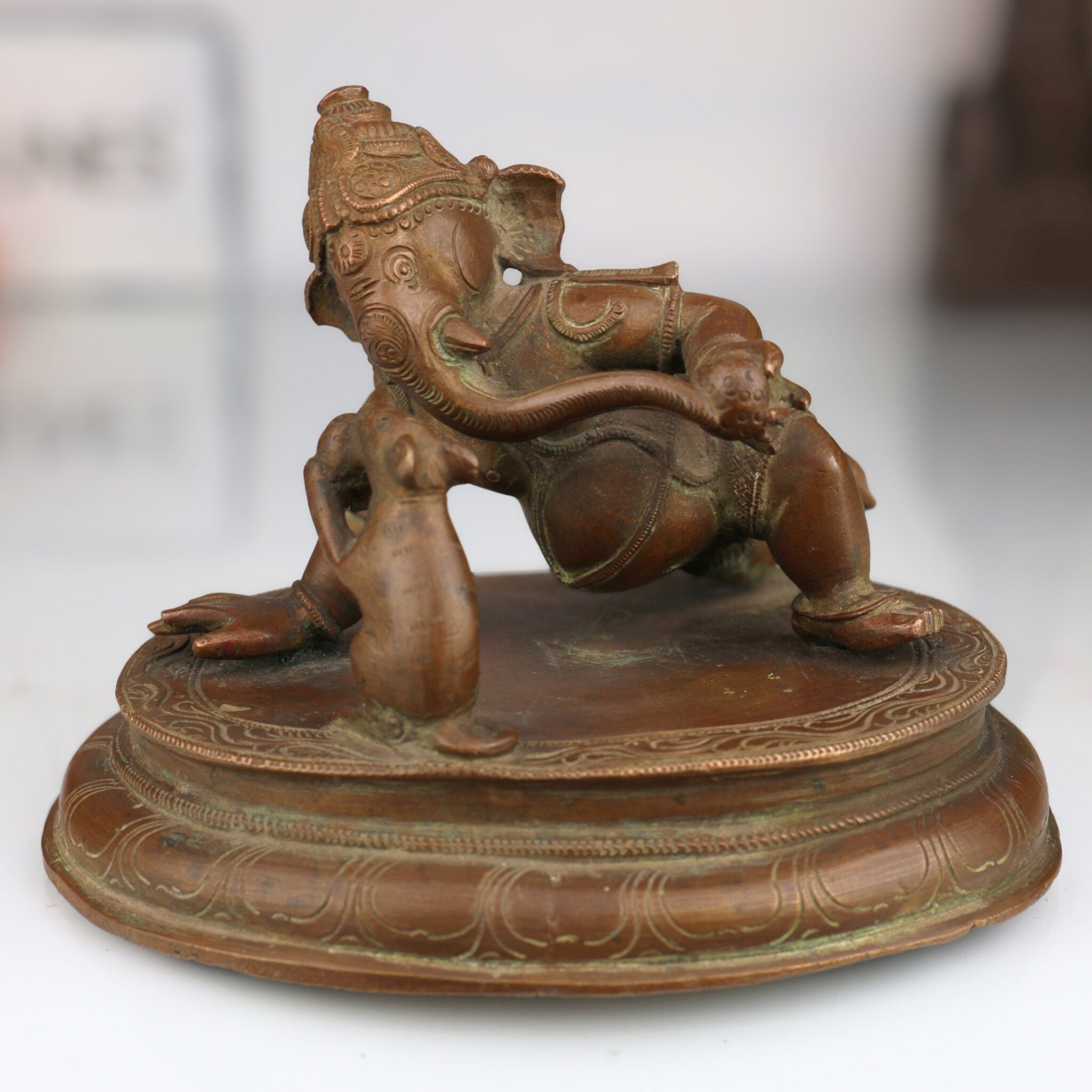 Bal Ganesha Playing with Mouse Idol