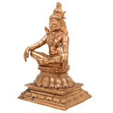 Handmade Bronze Shiva Idol | Mahadev Panchaloha Murti | Bholenath, Rudra, Neelkanth, Nataraja Sculpture | Chola Art South India,Gold, 5.5 Inch, 1 Piece