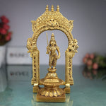 Handcrafted Panchaloha Murugan Idol with Temple Prabhavali | Bronze Subramanya, Skanda, Karthikeya, Vel Murugan Statue for Home & Pooja