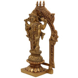 Brass Vishnu Idol Murti – Handcrafted Narayana, Venkateshwara, Balaji, Govinda, Srinivasa Statue for Home Decor, Pooja, Temple, and Spiritual Gifts,Gold, 10.5 Inch, 1 Piece