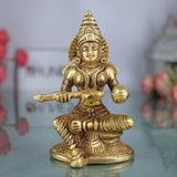 Brass Annapurna Devi Idol – Annapoorna Mata | Anna Lakshmi | Annapurneshwari | Annapoorani | Pital Murti for Pooja, Home Temple & Gift