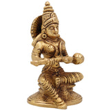 Brass Annapurna Devi Idol – Annapoorna Mata | Anna Lakshmi | Annapurneshwari | Annapoorani | Pital Murti for Pooja, Home Temple & Gift,Gold, 5 Inch, 1 Piece