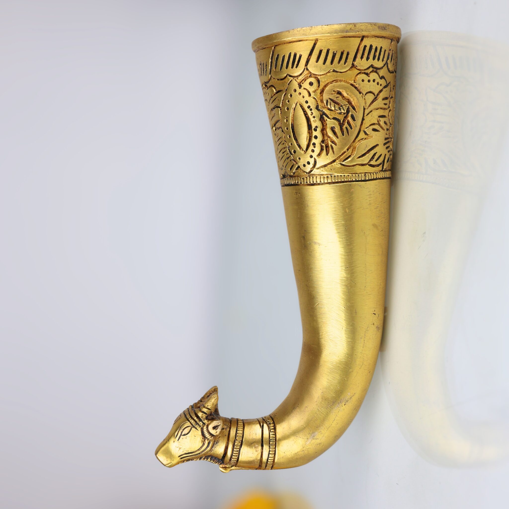 Brass Gomukhi Shringi