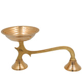 Brass Dhoop Dani, Peetal Sambrani Cup, Pital Dhoop Burner for Puja, Handcrafted Pittal Agarbatti Stand Hitale Dhoop Holder,Gold, 4.5 Inch, 1 Piece
