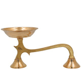 Brass Dhoop Dani, Peetal Sambrani Cup, Pital Dhoop Burner for Puja, Handcrafted Pittal Agarbatti Stand Hitale Dhoop Holder,Gold, 4.5 Inch, 1 Piece