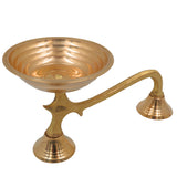 Brass Dhoop Dani, Peetal Sambrani Cup, Pital Dhoop Burner for Puja, Handcrafted Pittal Agarbatti Stand Hitale Dhoop Holder,Gold, 4.5 Inch, 1 Piece