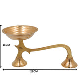 Brass Dhoop Dani, Peetal Sambrani Cup, Pital Dhoop Burner for Puja, Handcrafted Pittal Agarbatti Stand Hitale Dhoop Holder,Gold, 4.5 Inch, 1 Piece