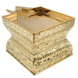 Brass Abhishek Patra | Abhisheka Plate | Abhishekam Tray | Somasutra Plate | Puja Abhisheka Peetam Ritual For Home & Temple, Gold, 8 Inch, 1 Piece