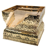 Brass Abhishek Patra | Abhisheka Plate | Abhishekam Tray | Somasutra Plate | Puja Abhisheka Peetam Ritual For Home & Temple, Gold, 8 Inch, 1 Piece