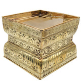 Brass Abhishek Patra | Abhisheka Plate | Abhishekam Tray | Somasutra Plate | Puja Abhisheka Peetam Ritual For Home & Temple, Gold, 8 Inch, 1 Piece