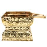 Brass Abhishek Patra | Abhisheka Plate | Abhishekam Tray | Somasutra Plate | Puja Abhisheka Peetam Ritual For Home & Temple, Gold, 8 Inch, 1 Piece