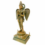 Handcrafted Panchaloha Bronze Garuda Dev Idol – Vishnu Vahana Suparna | Khageshwara Garuda Swamy Sculpture for Temple & Home Mandir,Gold, 52 Inch, 1 Piece