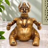 Bhunes Brass Decorative Traditional Diya Oil Lamp Vilakku Kiran Lamp For Temples, Puja, Gifts, Home Décor,Gold, 5.5 Inch, 1 Piece