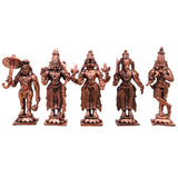 Copper Vishnu Dashavatara Dasavatharam Of Lord Vishnu Statues Ten Incarnations Avatars Idol Murti Home Puja Temple,Brown, 3.5 Inch, 1 Piece