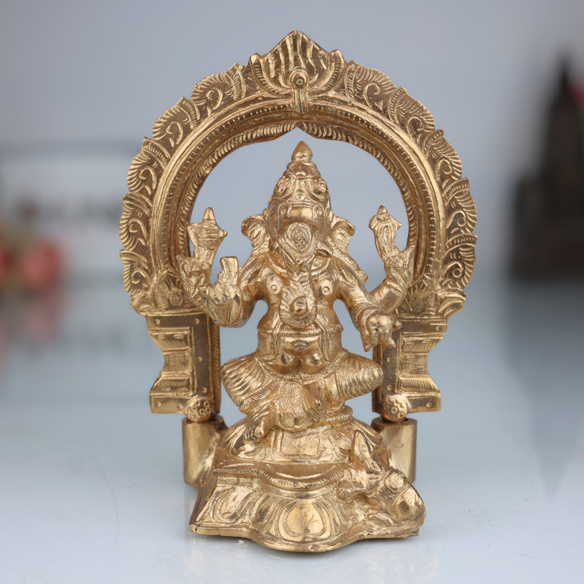 Handcrafted Panchaloha Ganesha Idol in Bronze