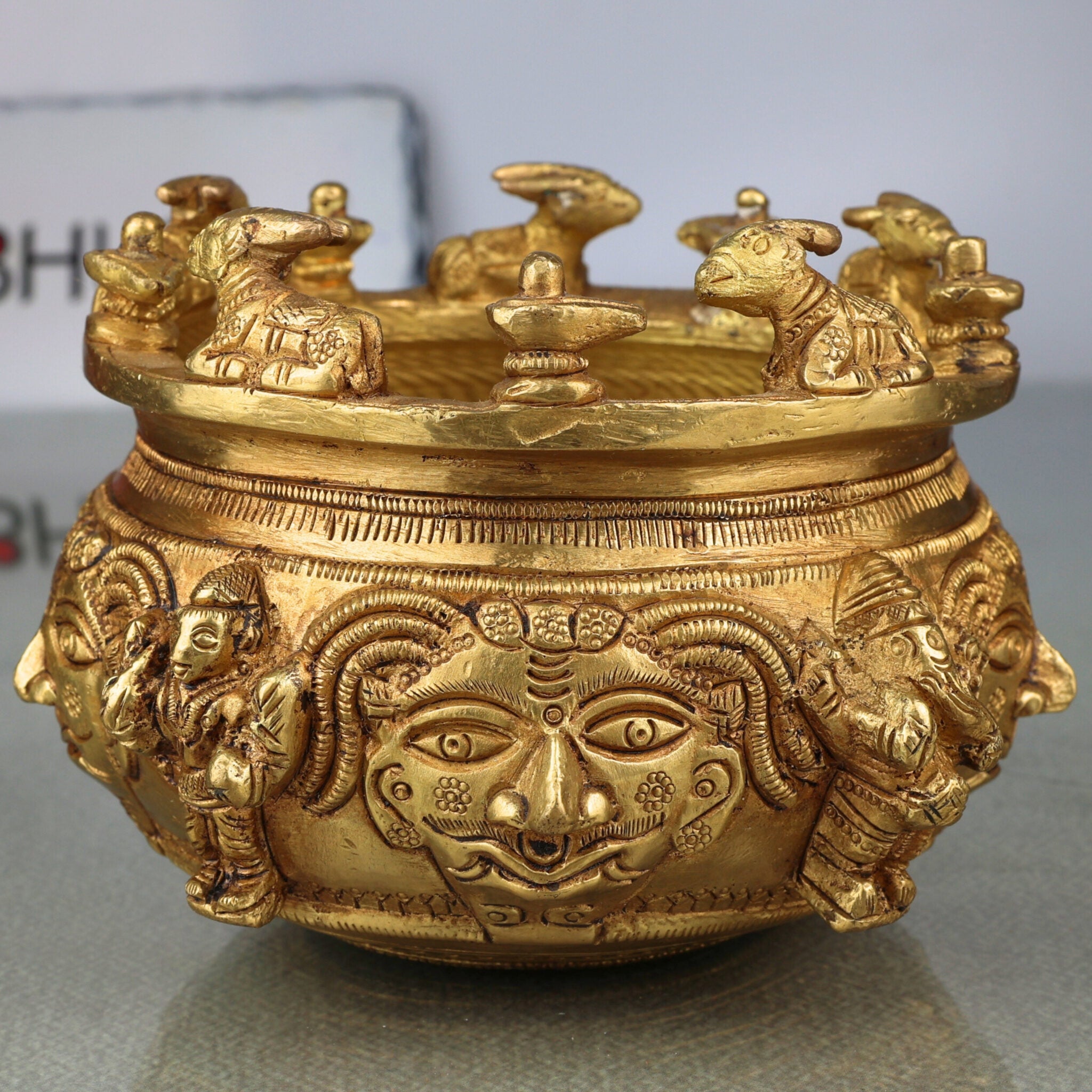 Brass Shivlingam with Nandi Pooja Bowl | Handmade Shiva Linga Idol (Shiva Ling, Shivling, Mahalingam, Jyotirlingam, Atmalinga) for Home Temple Puja & Spiritual Decor